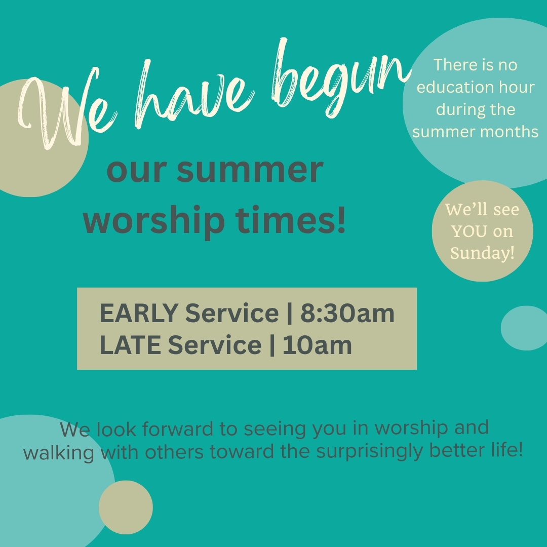 This Sunday Summer Worship Times (3)
