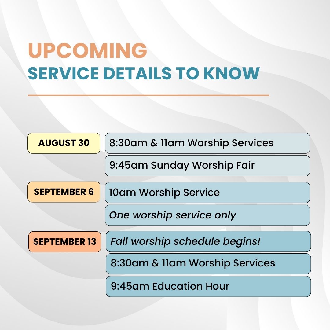 UPCOMING SERVICE DETAILS TO KNOW (1080 x 1080 px)