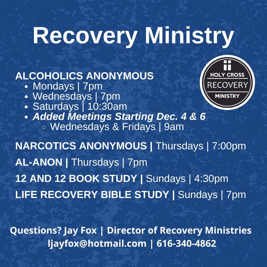 Recovery Ministry Website Square Full Schedule